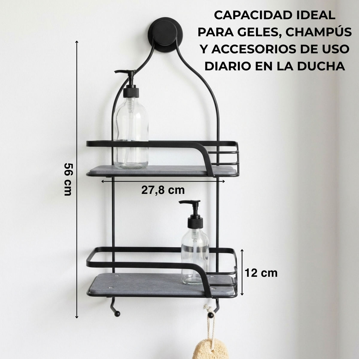 Organizador de Ducha Doble sin Taladro Mafi Home