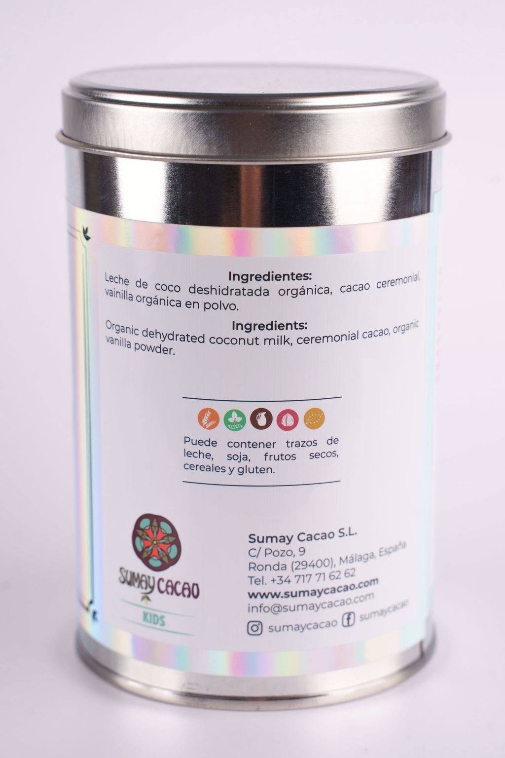 Cacao Kids Sumay — Leche de coco y vainilla 350g