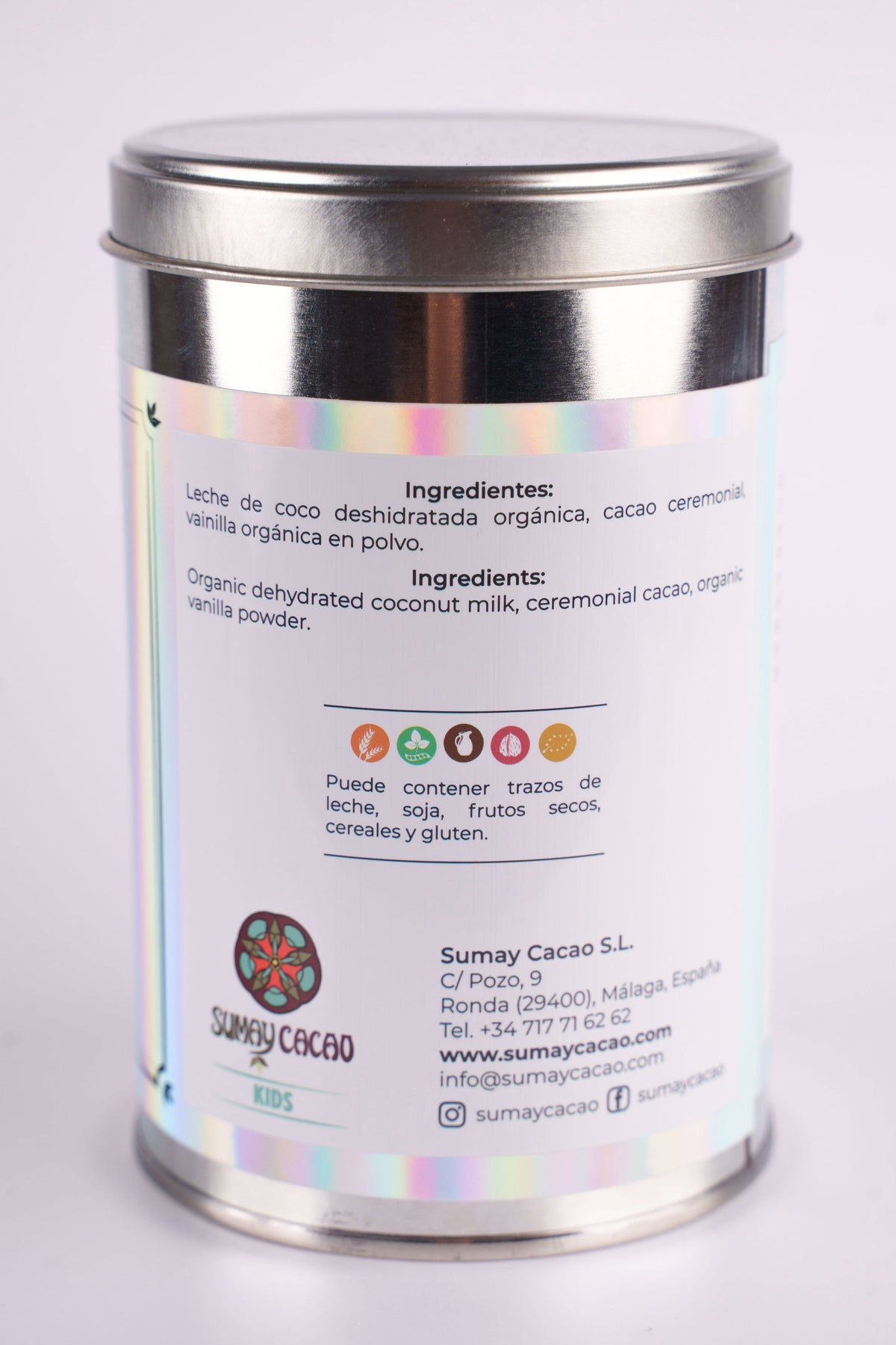 Cacao Kids Sumay — Leche de coco y vainilla 350g