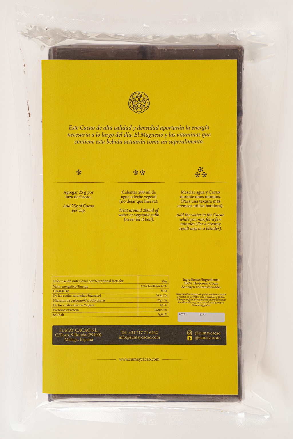 Caja Profesional Vida Cotidiana — Cacao Criollo de Perú 10 kg