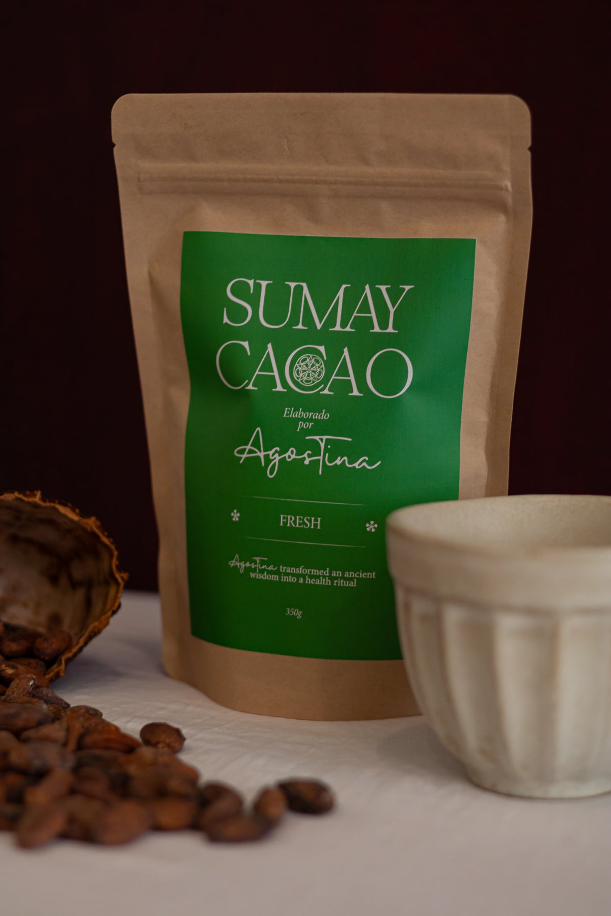 Fresh — Cacao con jengibre, cayena, lemongrass y vainilla - 350 g picado