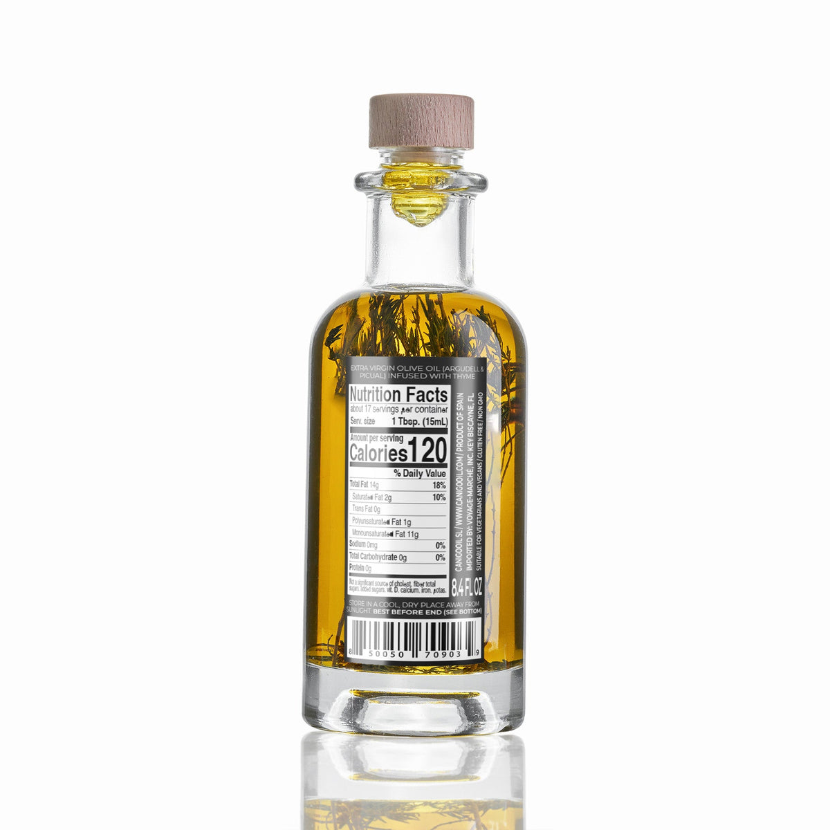 Thyme Infused Extra Virgin Olive Oil – 250ml / 8.45 fl oz – Llàgrimes del Canigó