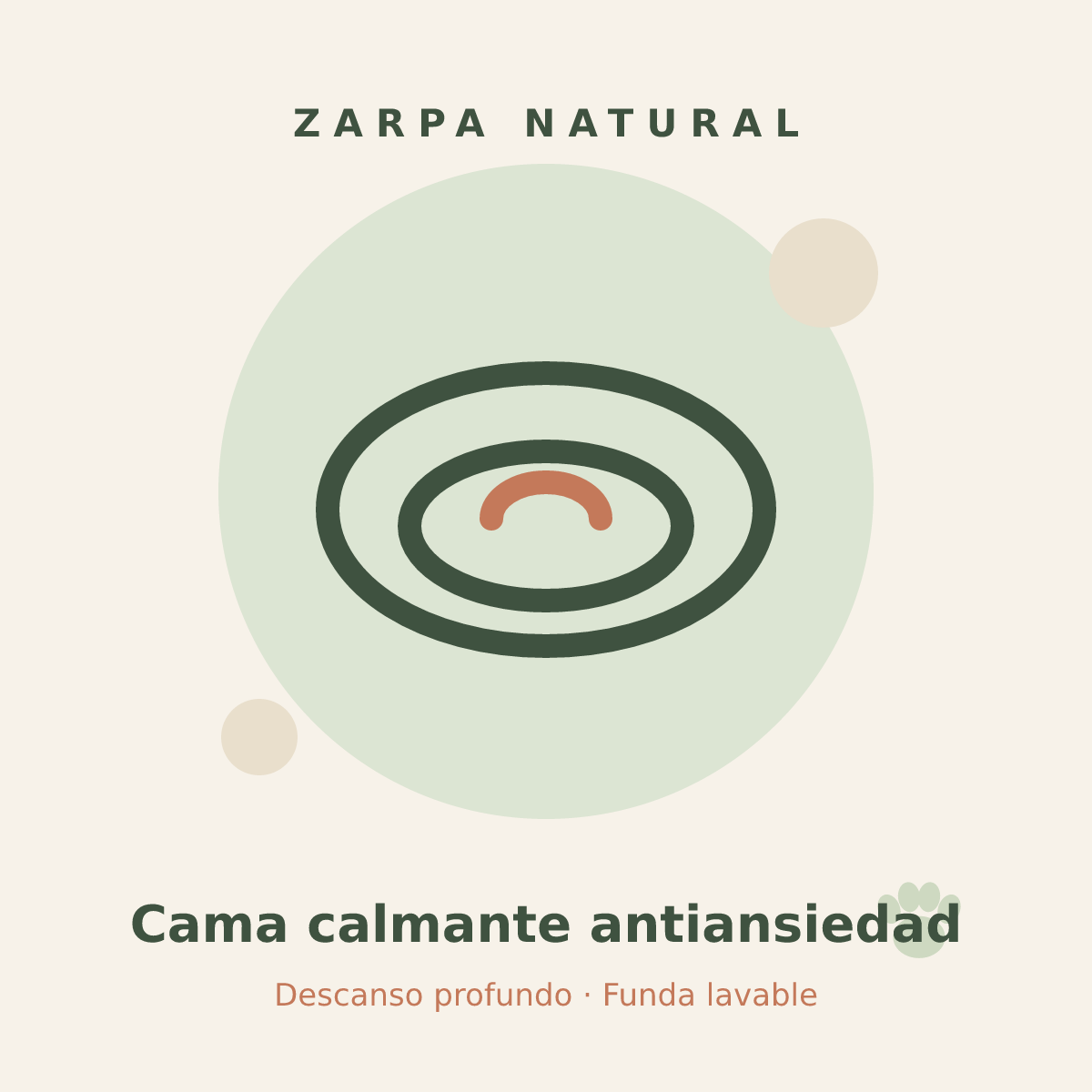 Cama calmante antiansiedad Zarpa Natural