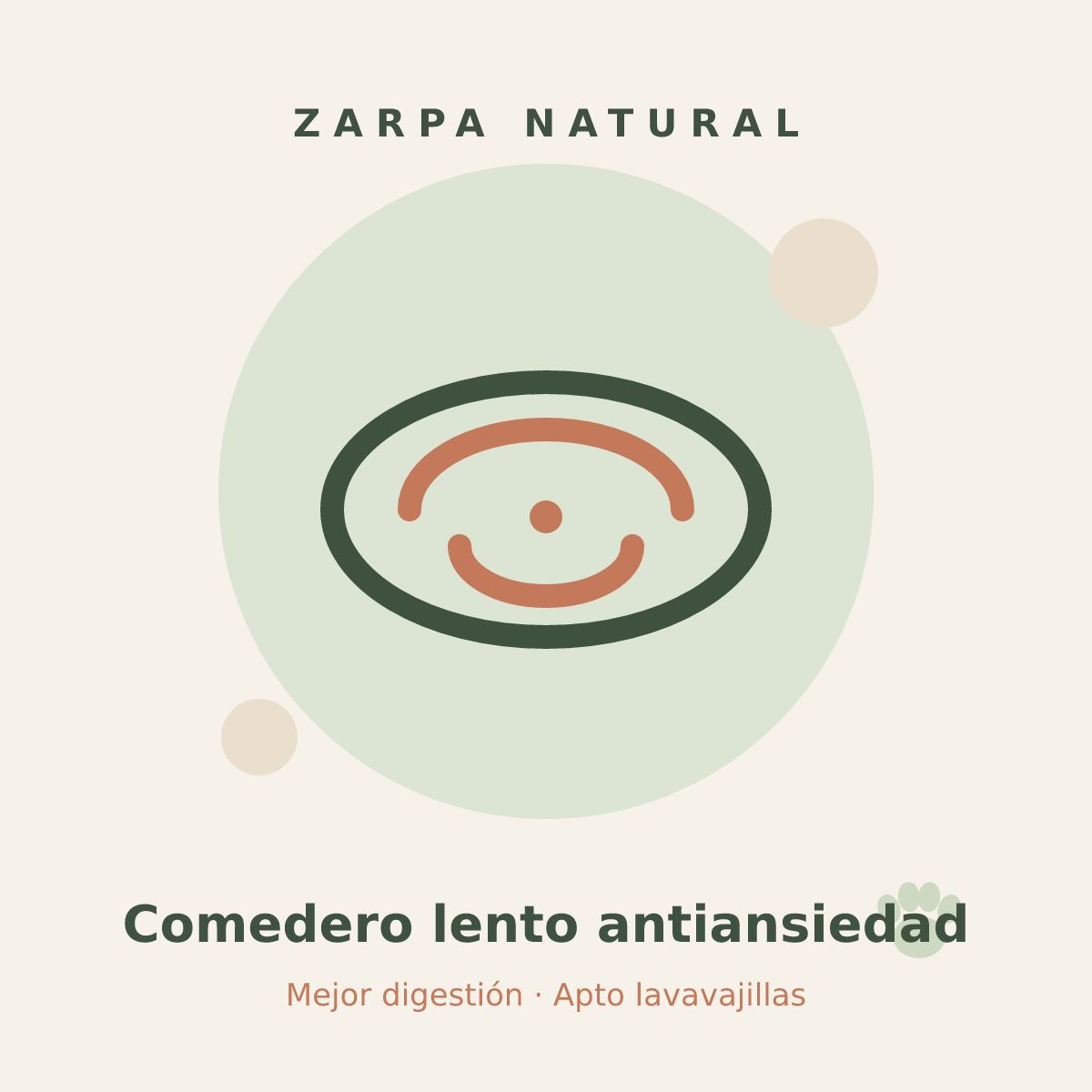 Comedero lento antiansiedad Zarpa Natural