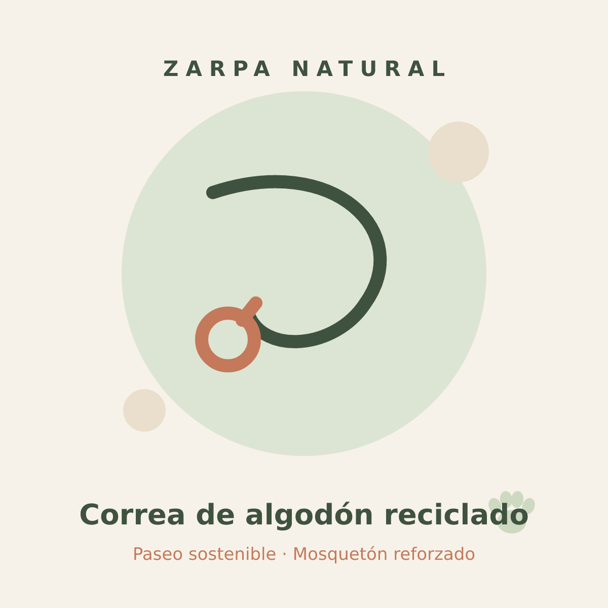 Correa de algodón reciclado Zarpa Natural