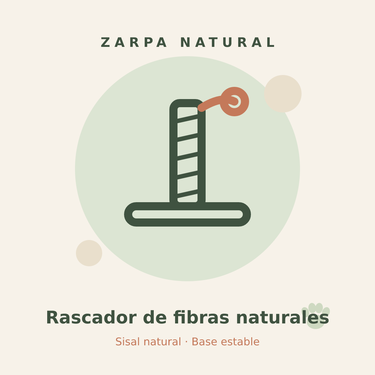 Rascador de fibras naturales para gato Zarpa Natural