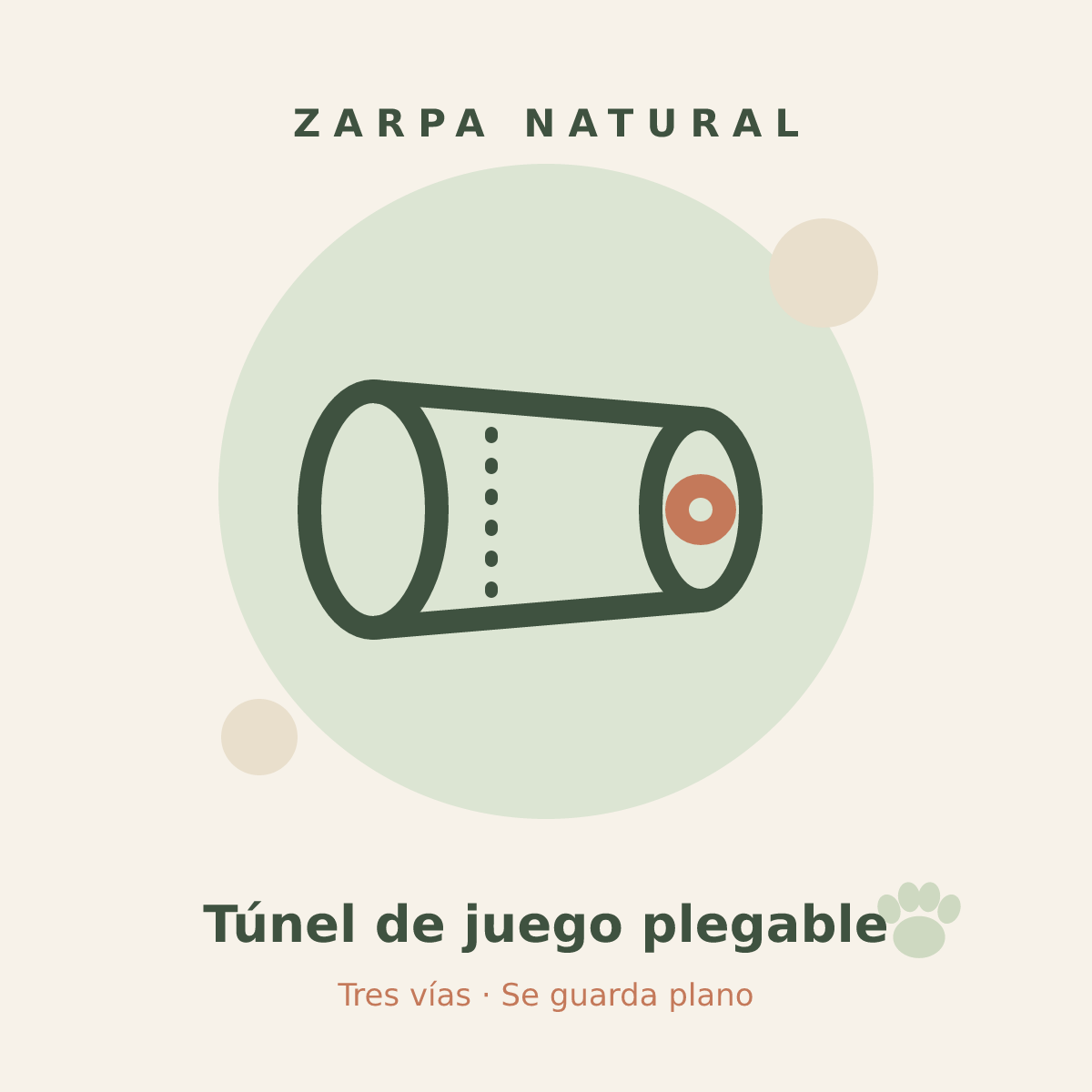 Túnel de juego plegable para gato Zarpa Natural